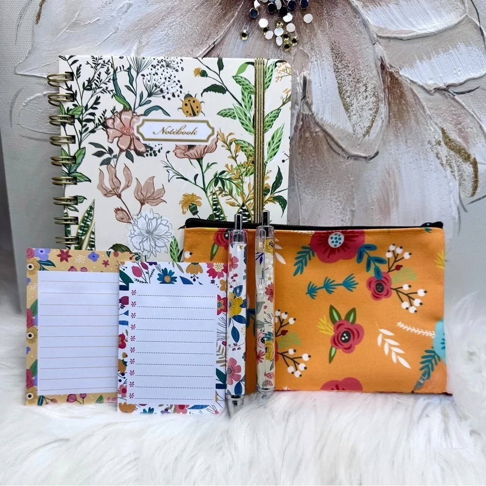 The Notebook Hardcover Floral Stationary Set
